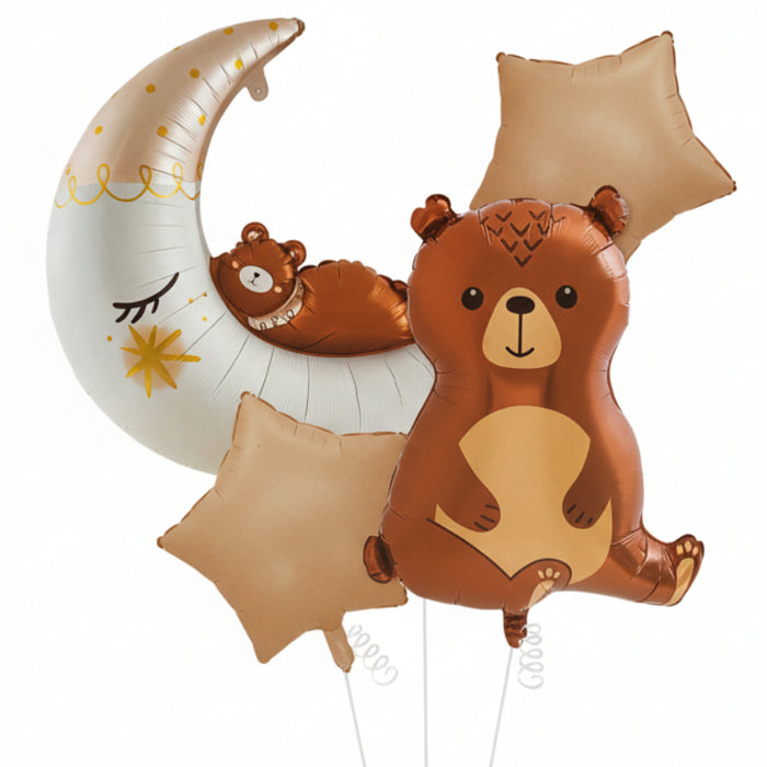 Bouquet de Globos Osito en La Luna X 4 Piezas