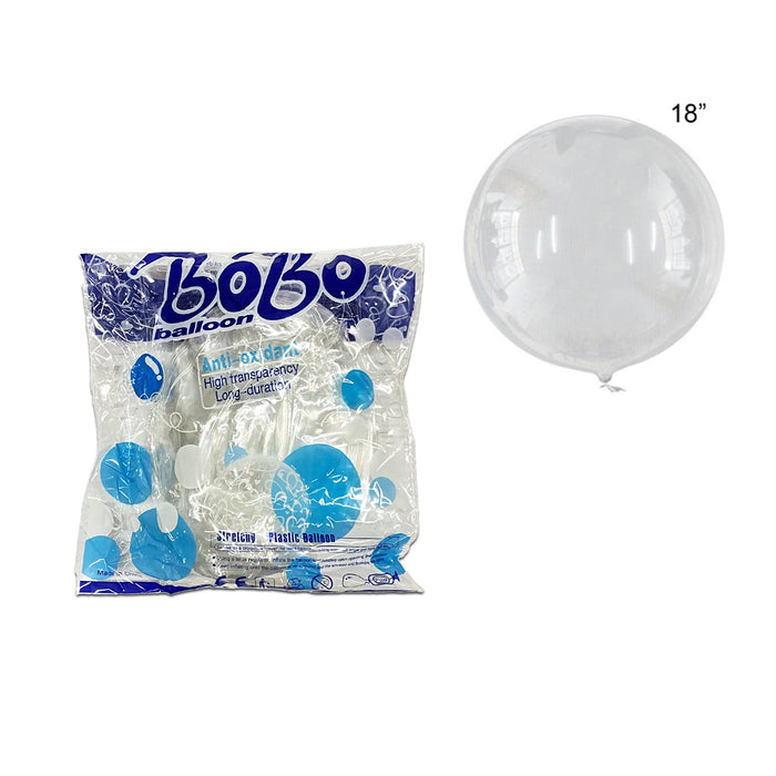 Globo Burbuja Bobo de 18" x 50 unidades Empaque Azul