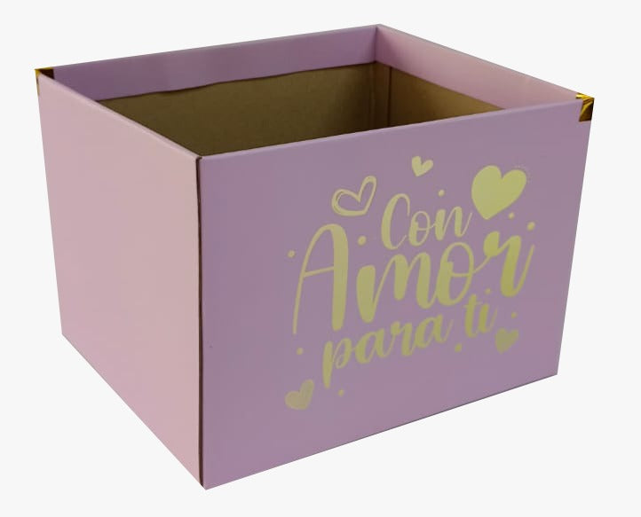 Caja Base Rectangular Mediana Lila x 1 unidad