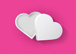 Caja Corazon Grande Blanca x 1 Unidad