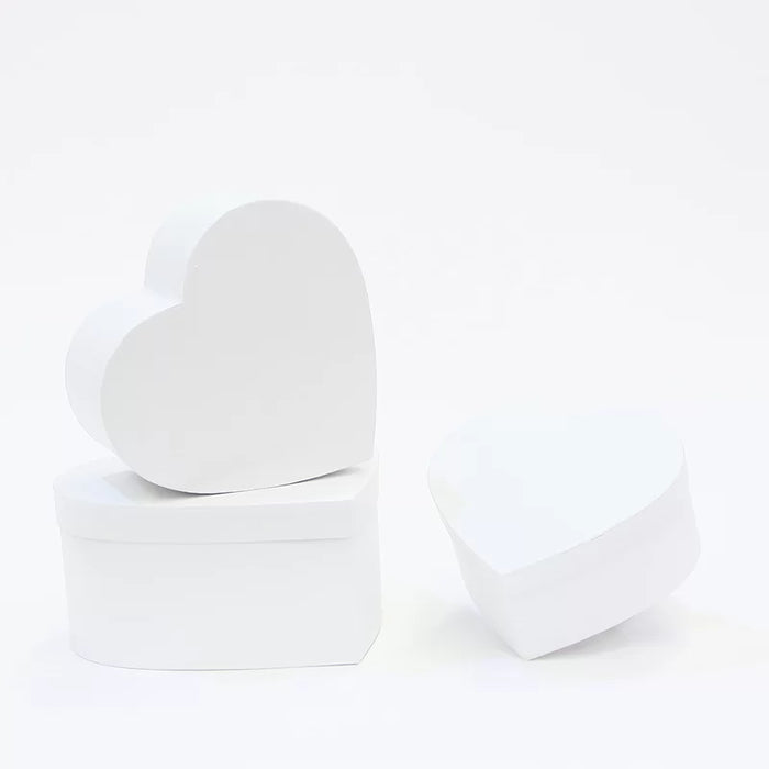 Caja Corazon Mediana Blanca x 1 Unidad