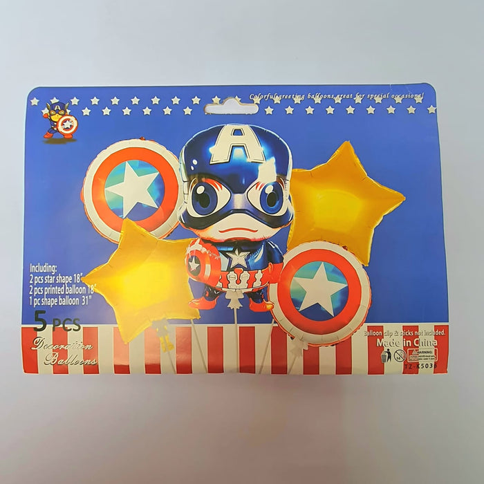 Bouquet Capitan America Estrellas Doradas X 5 Piezas