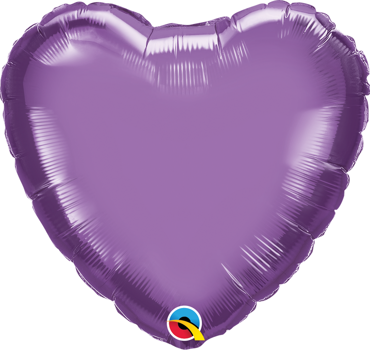 Globo Metalizado Corazon Chrome Purple 18" Qualatex