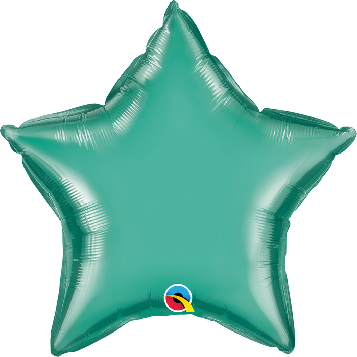 Globo Metalizado Estrella  Chrome Green 20" Qualatex
