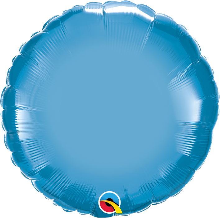 Globo Metalizado Redondo Chrome Blue 18" Qualatex