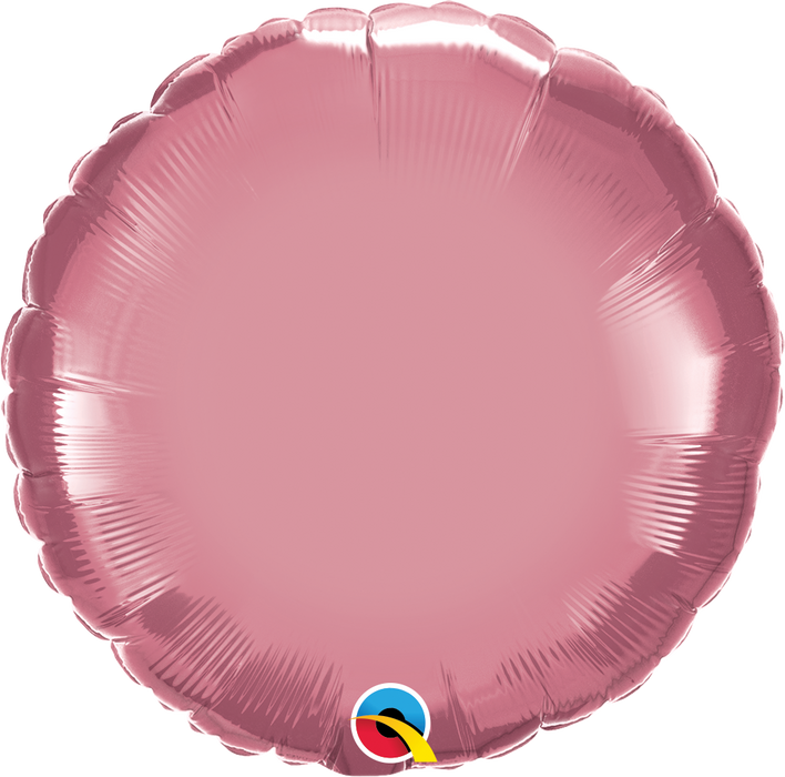 Globo Metalizado Redondo Chrome Mauve 18" Qualatex