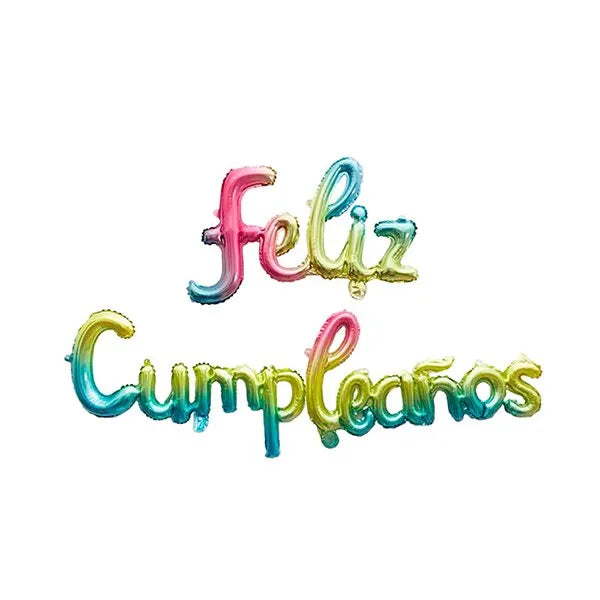 Letrero de Globos Feliz Cumpleaños Multicolor X 3 Piezas Festella