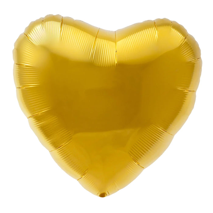 Globo Metalizado Corazon Dorado 24" X Unidad