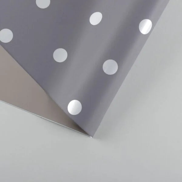 Papel Coreano Impreso Polka Paquete x 20 Color Gris