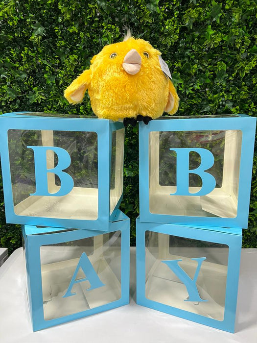 Set de Cubos Transparentes de 30 x 30 x 30 cm Baby Azul