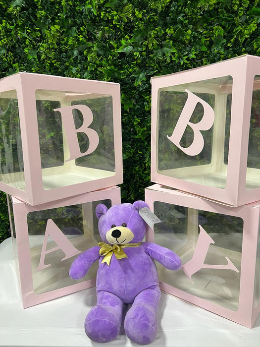 Set de Cubos Transparentes de 30 x 30 x 30 cm Baby Rosado