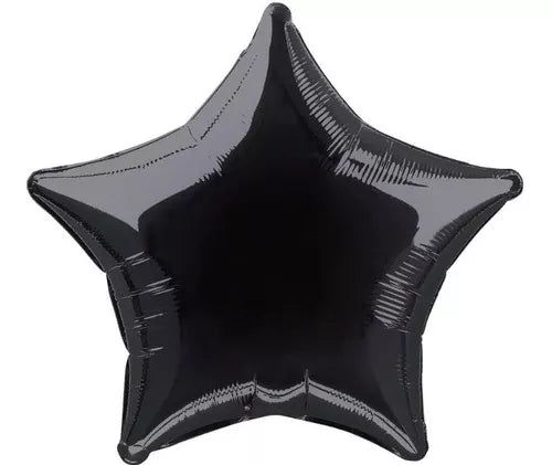 Globo Metalizado  Estrella 10" Negra Festella