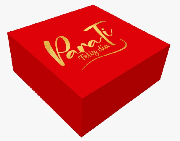 Caja Fantasia Mediana Para Ti Feliz Dia Roja x 1 Unidad