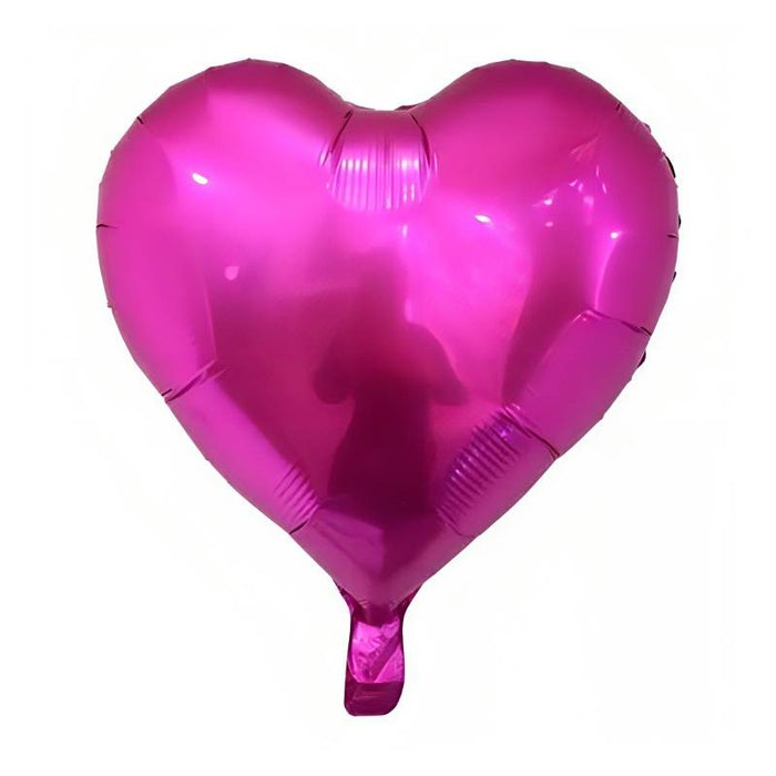 Globo Corazon Fucsia 10" X Unidad Festella