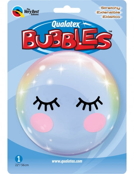 Globo Burbuja Qualatex pestañas 22" Ref. 16 X 1 Unidad