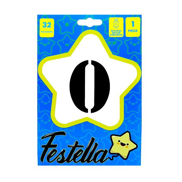 Globo Metalizado # 0 Negro 32" Festella