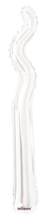 Globo Kurly Zig Zag Blanco 14"