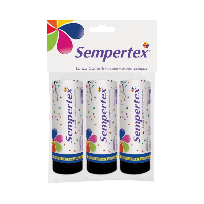 Lanza Confetti 11 cm X 3 Unidades Sempertex