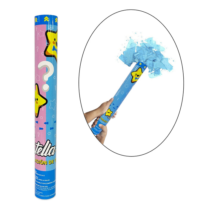 Lanza Confetti Revelación de Genero Niño 30 cm Festella