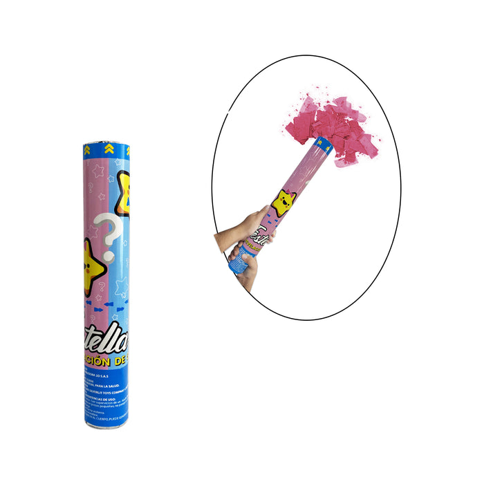 Lanza Confetti Revelación de Genero Niña 30 cm Festella