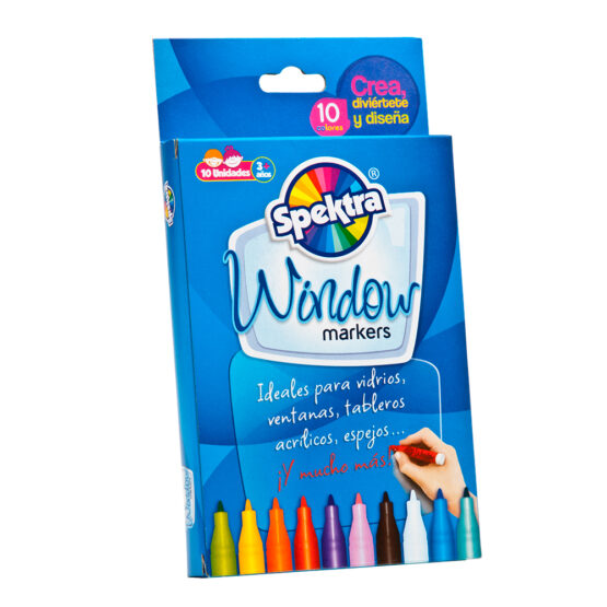 Marcadores Window Markers para Vidrio Spektra x 10