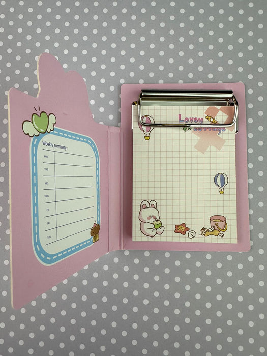 Mini agenda para Notas Clip Rosa x 1