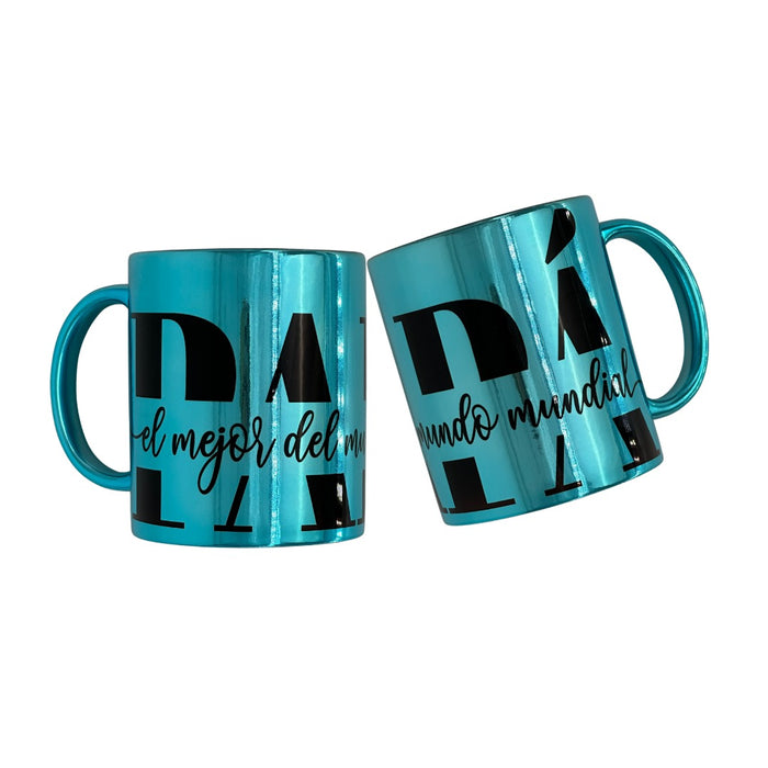 Mug Azul Espejo Padre 11 Oz Ref. 2 x 1 Unidad