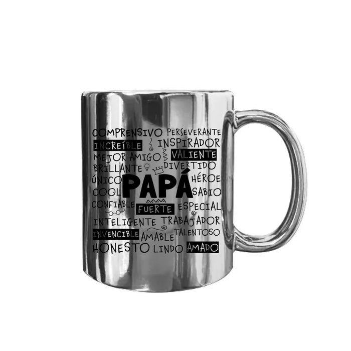 Mug Plateado Espejo Padre 11 Oz Ref. 1 x 1 Unidad