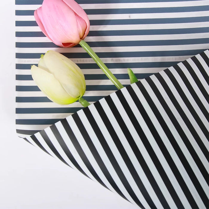 Papel Coreano Paquete x 20 a Rayas Negras