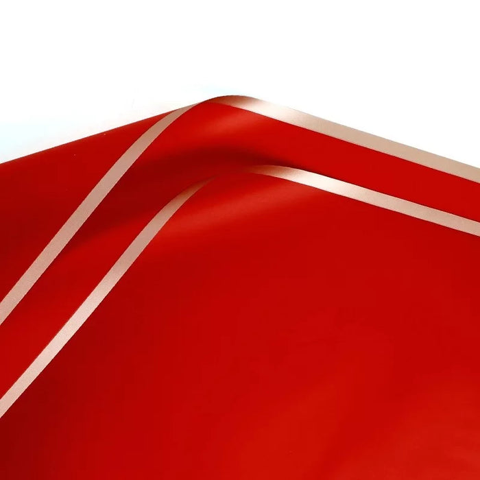 Papel Coreano Rojo Paquete x 20 Borde Dorado