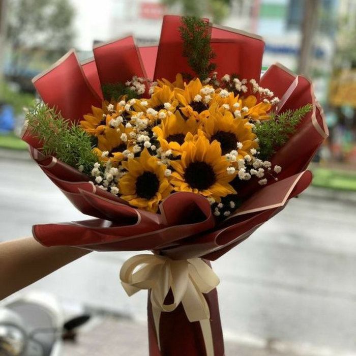 Papel Coreano Rojo Paquete x 20 Borde Dorado