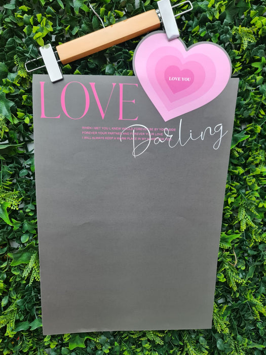 Papel Decorativo Love Paquete x 10 Color Negro