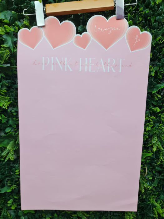 Papel Decorativo Love Paquete x 10 Color Rosado Ref 2