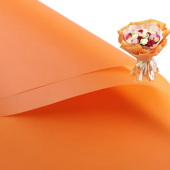Papel Coreano Sencillo Paquete x 20 Color Naranja