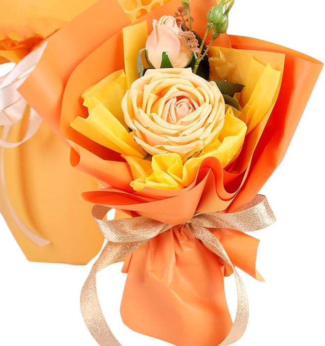 Papel Coreano Sencillo Paquete x 20 Color Naranja