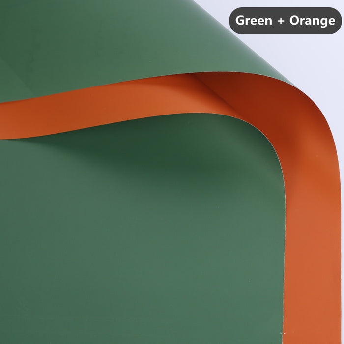 Papel Coreano Doble Paquete x 20 Color Verde/Naranja