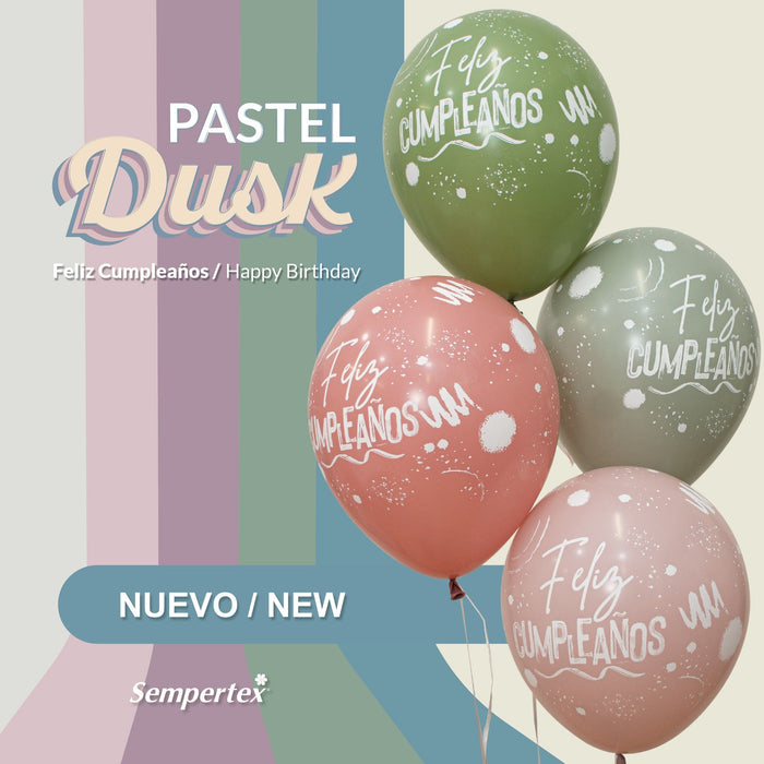 Globo Infinity Feliz Cumpleaños Pastel Dusk Surtido R12 x 12