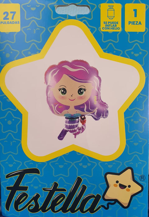 Globo Sirena Arcoíris 27" Festella