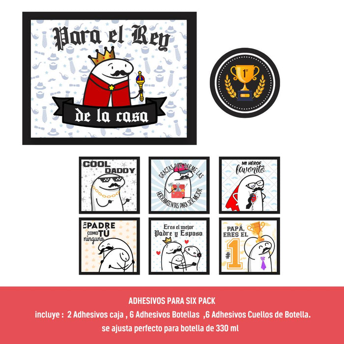 Stickers Adhesivos Para Six Pack de Cerveza Ref. 9 x 1 Unidad