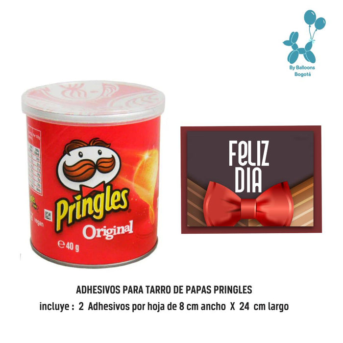 Stickers Adhesivos Para Papa Pringles Ref. 2 x 2 Unidades