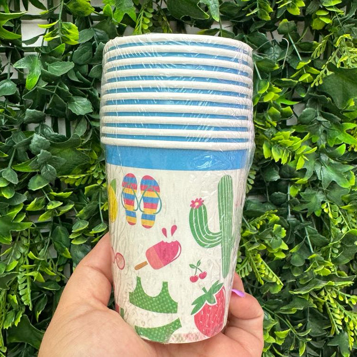 Vaso 9 Oz Fiesta Mexicana Tropical  X 10 Unidades
