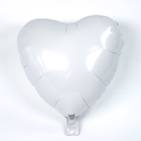 Globo Corazon 9" Blanco Qualatex