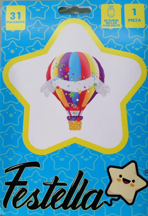 Globo aerostatico colorido 31"