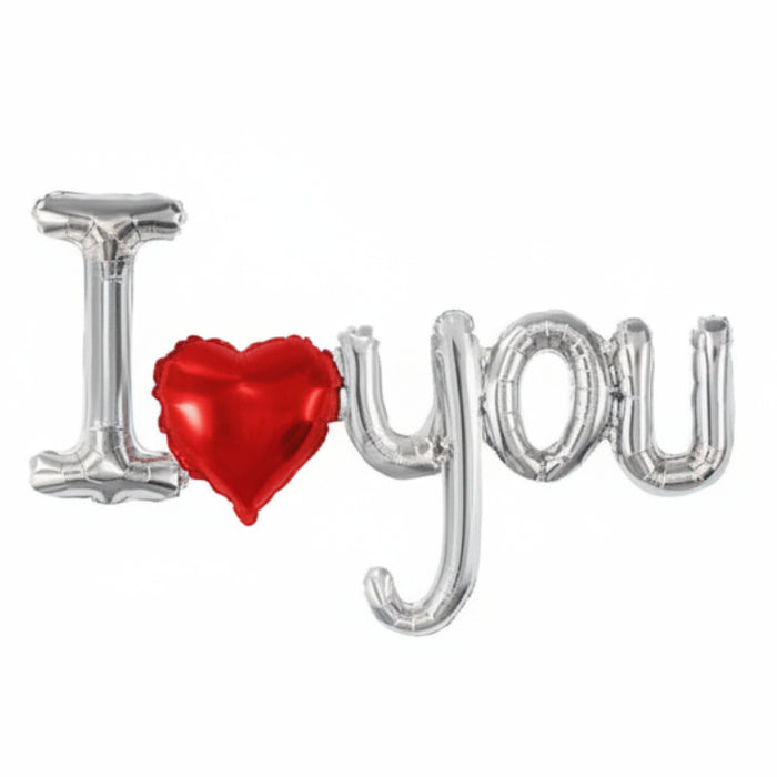 Globo Metalizado letrero I LOVE YOU 39"
