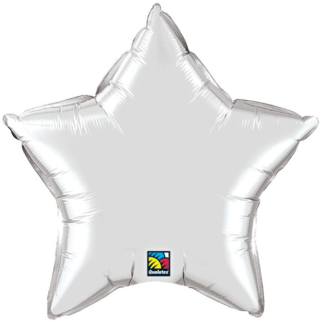 Globo Estrella 20" Qualatex Plateada