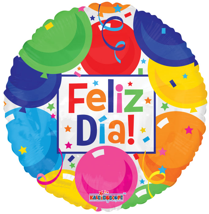 Globo Metalizado Feliz dia 18" Ref. 4