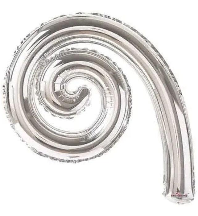 Globo Kurly Espiral Plateado 17" Festella