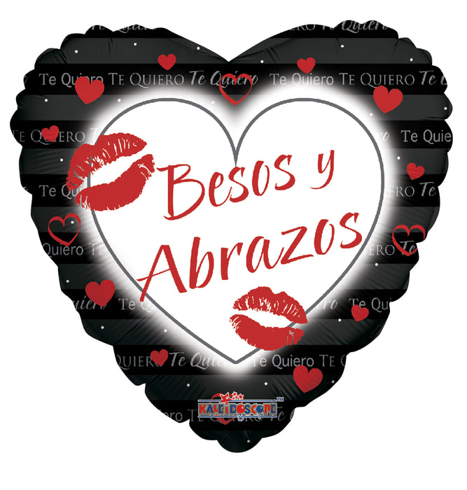 Globo Metalizado Besos Y Abrazos 18" Ref. 33