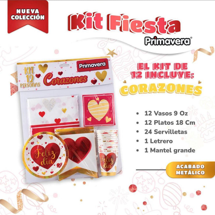 Kit De Fiesta Corazones Marca Primavera