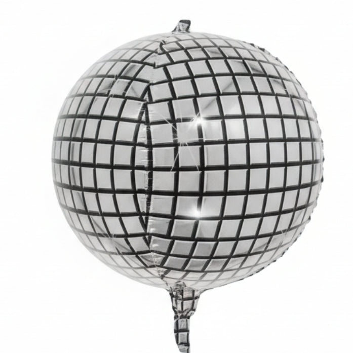 Globo bola disco Plateada marca festella 24"
